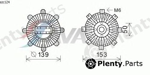  AVA QUALITY COOLING part SZC124 Clutch, radiator fan