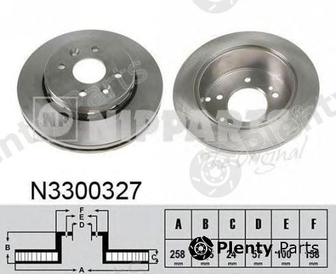  NIPPARTS part N3300327 Brake Disc