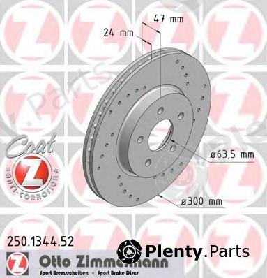  ZIMMERMANN part 250134452 Brake Disc