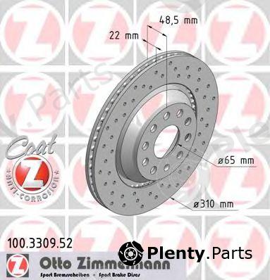  ZIMMERMANN part 100330952 Brake Disc