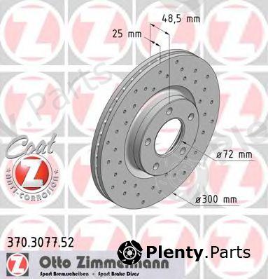  ZIMMERMANN part 370.3077.52 (370307752) Brake Disc