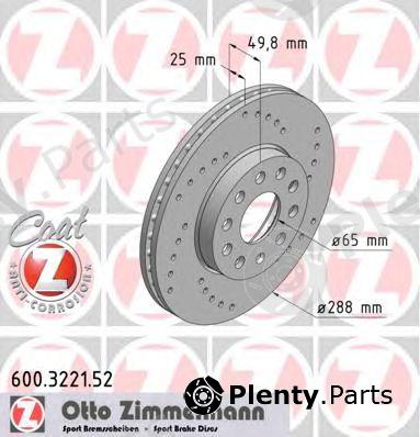  ZIMMERMANN part 600322152 Brake Disc
