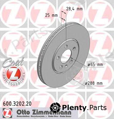  ZIMMERMANN part 600.3202.20 (600320220) Brake Disc