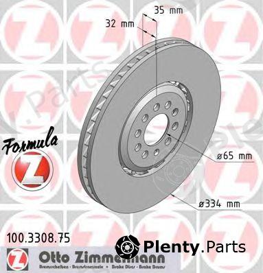  ZIMMERMANN part 100.3308.75 (100330875) Brake Disc