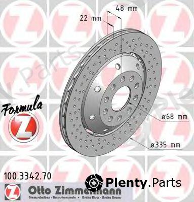  ZIMMERMANN part 100.3342.70 (100334270) Brake Disc