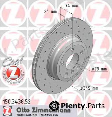  ZIMMERMANN part 150343852 Brake Disc