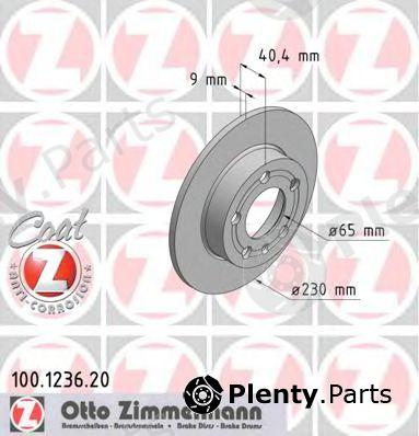  ZIMMERMANN part 100.1236.20 (100123620) Brake Disc