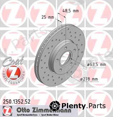  ZIMMERMANN part 250.1352.52 (250135252) Brake Disc