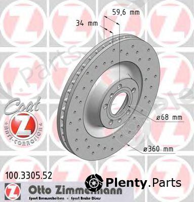  ZIMMERMANN part 100330552 Brake Disc