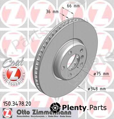  ZIMMERMANN part 150347820 Brake Disc