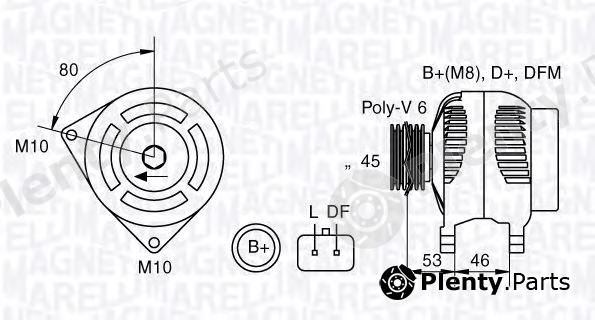  MAGNETI MARELLI part 063377300010 Alternator