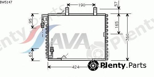  AVA QUALITY COOLING part BW5147 Condenser, air conditioning