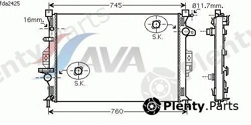  AVA QUALITY COOLING part FDA2425 Radiator, engine cooling