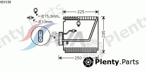  AVA QUALITY COOLING part HDV198 Evaporator, air conditioning