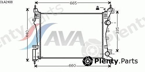  AVA QUALITY COOLING part OLA2408 Radiator, engine cooling