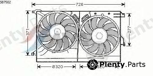  AVA QUALITY COOLING part SB7502 Fan, radiator