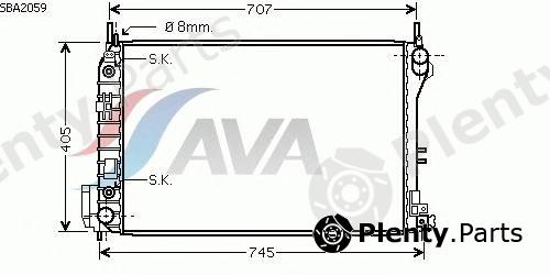  AVA QUALITY COOLING part SBA2059 Radiator, engine cooling