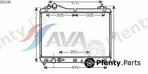  AVA QUALITY COOLING part SZ2105 Radiator, engine cooling