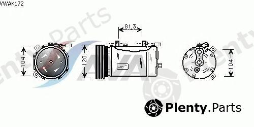  AVA QUALITY COOLING part VWAK172 Compressor, air conditioning