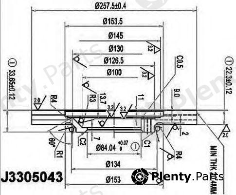  NIPPARTS part J3305043 Brake Disc