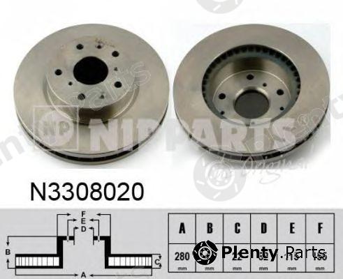  NIPPARTS part N3308020 Brake Disc
