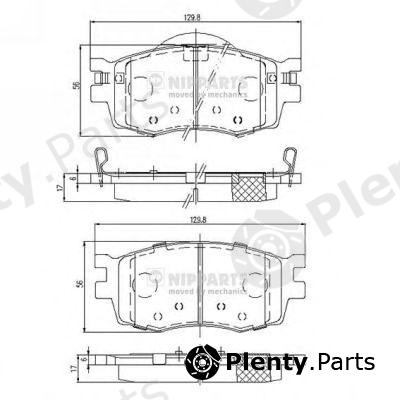  NIPPARTS part J3600542 Brake Pad Set, disc brake