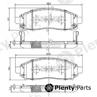  NIPPARTS part J3601095 Brake Pad Set, disc brake