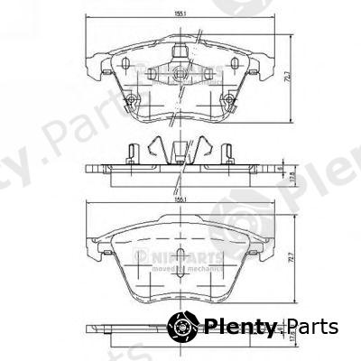  NIPPARTS part J3603067 Brake Pad Set, disc brake