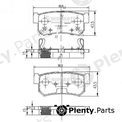  NIPPARTS part J3610401 Brake Pad Set, disc brake