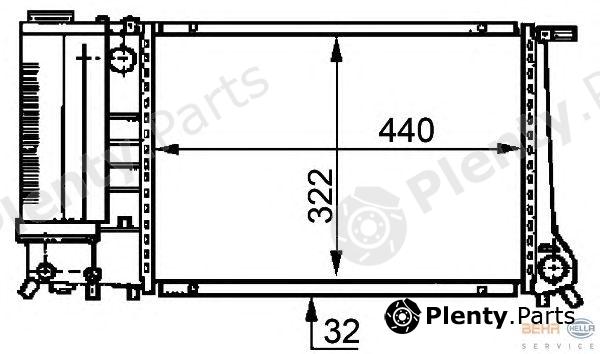  HELLA part 8MK376717-464 (8MK376717464) Radiator, engine cooling