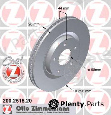 ZIMMERMANN part 200.2518.20 (200251820) Brake Disc