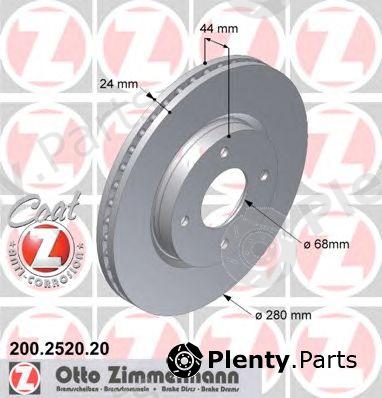  ZIMMERMANN part 200.2520.20 (200252020) Brake Disc
