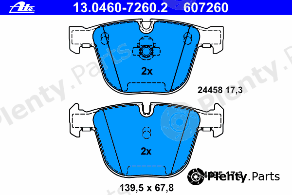  ATE part 13-0460-7260-2 (13046072602) Brake Pad Set, disc brake