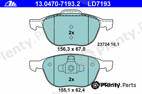  ATE part 13-0470-7193-2 (13047071932) Brake Pad Set, disc brake