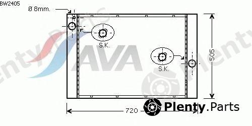  AVA QUALITY COOLING part BW2405 Radiator, engine cooling