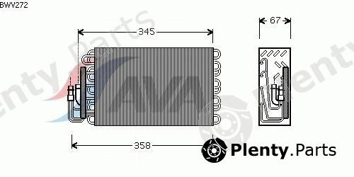  AVA QUALITY COOLING part BWV272 Evaporator, air conditioning