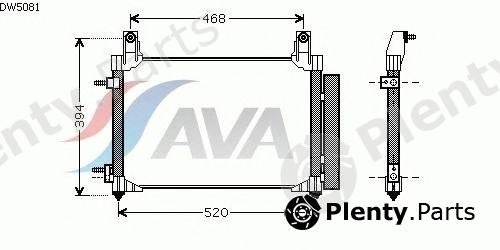  AVA QUALITY COOLING part DW5081 Condenser, air conditioning