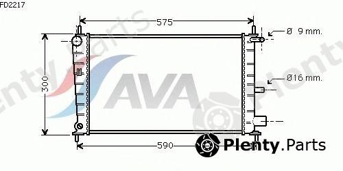  AVA QUALITY COOLING part FD2217 Radiator, engine cooling