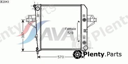  AVA QUALITY COOLING part JE2043 Radiator, engine cooling