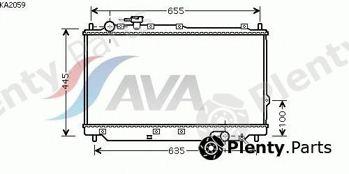  AVA QUALITY COOLING part KA2059 Radiator, engine cooling