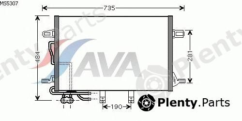  AVA QUALITY COOLING part MS5307 Condenser, air conditioning
