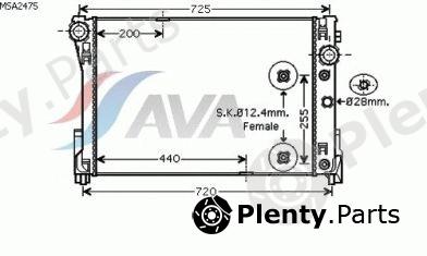  AVA QUALITY COOLING part MSA2475 Radiator, engine cooling
