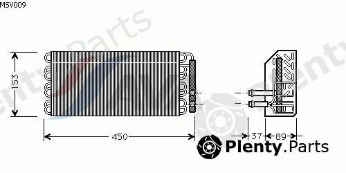  AVA QUALITY COOLING part MSV009 Evaporator, air conditioning
