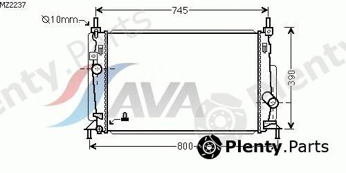  AVA QUALITY COOLING part MZ2237 Radiator, engine cooling