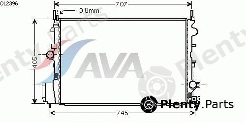  AVA QUALITY COOLING part OL2396 Radiator, engine cooling