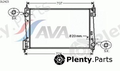  AVA QUALITY COOLING part OL2423 Radiator, engine cooling