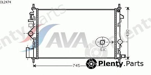  AVA QUALITY COOLING part OL2474 Radiator, engine cooling
