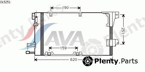  AVA QUALITY COOLING part OL5251 Condenser, air conditioning