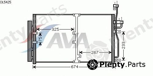  AVA QUALITY COOLING part OL5425 Condenser, air conditioning