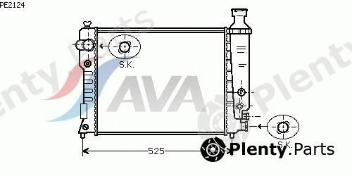  AVA QUALITY COOLING part PE2124 Radiator, engine cooling